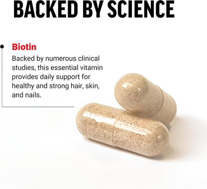 Force Factor Biotin 10000mcg – Vegan Biotin Supplement for Hair, Skin and Nails