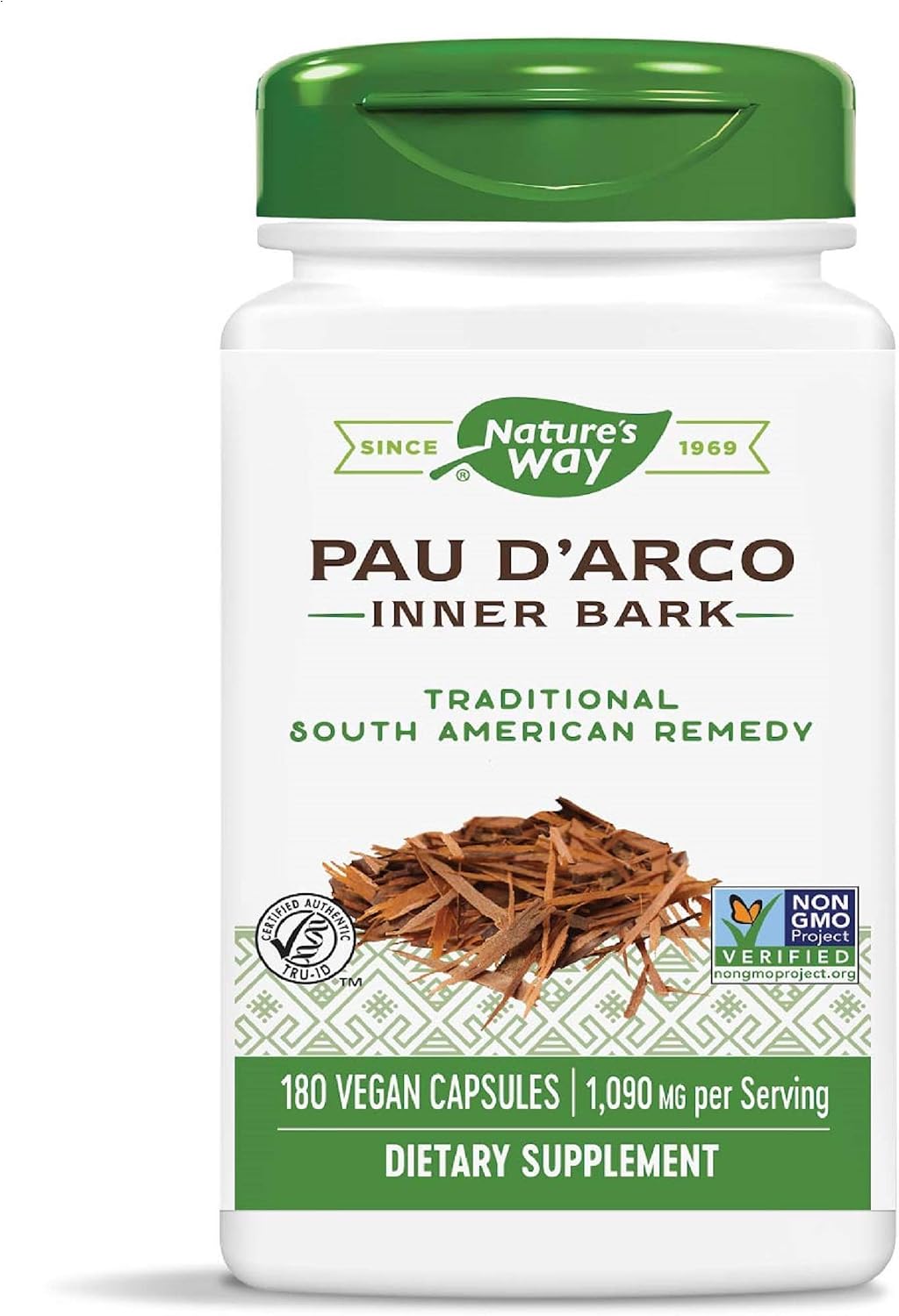 Nature's Way Pau D'Arco Inner Bark, 545 mg, 180 Capsules - görsel 1