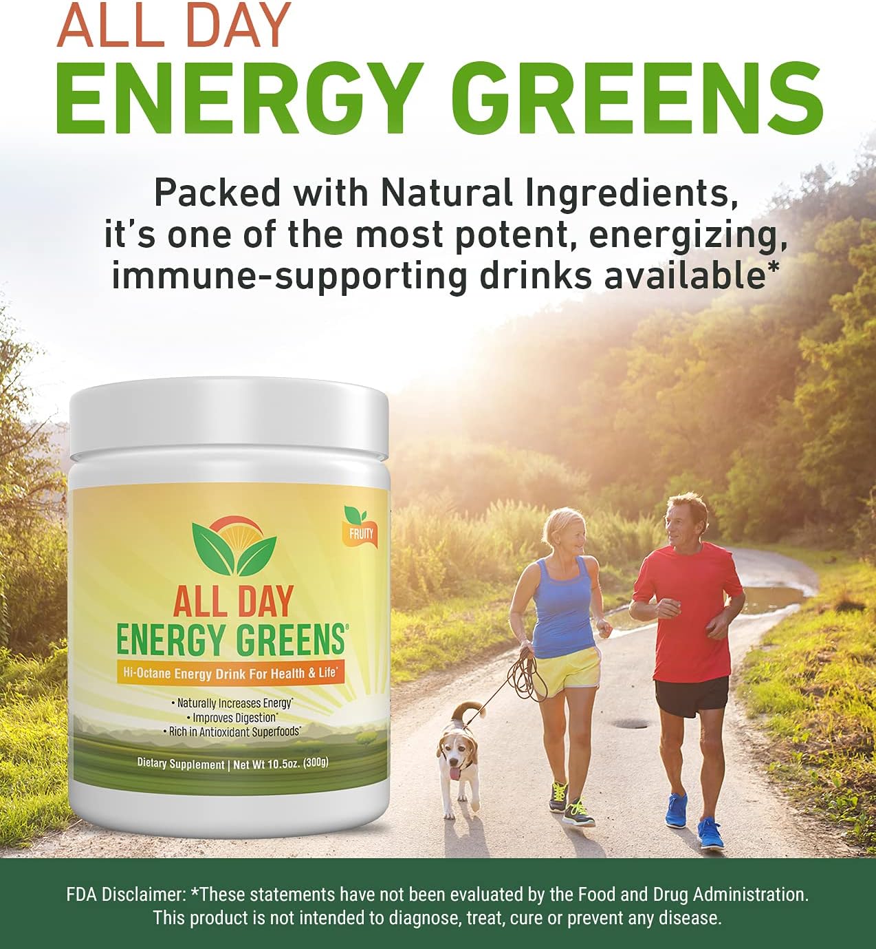 IVL All Day Energy Greens - Super Greens Powder, Fruity Flavour - görsel 5