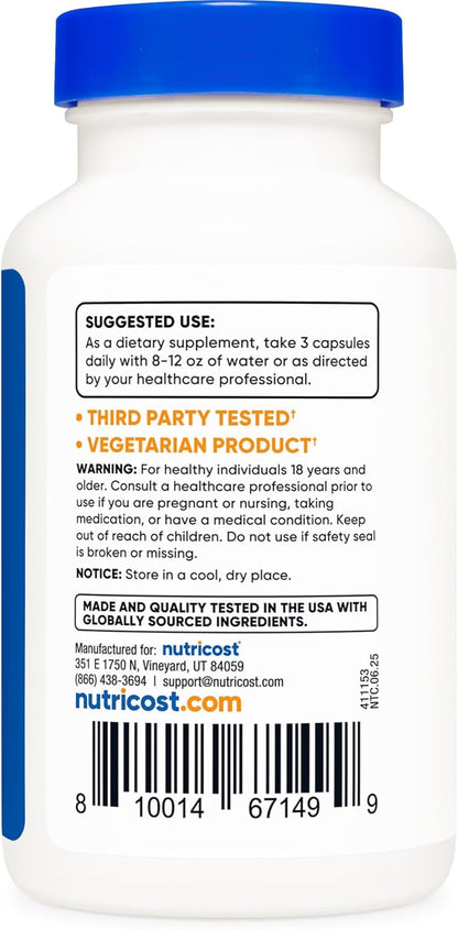 Nutricost Spermidine Wheat Germ Extract Supplement 120 Capsules for 40 Servings Per Bottle – Vegetarian, GM Free