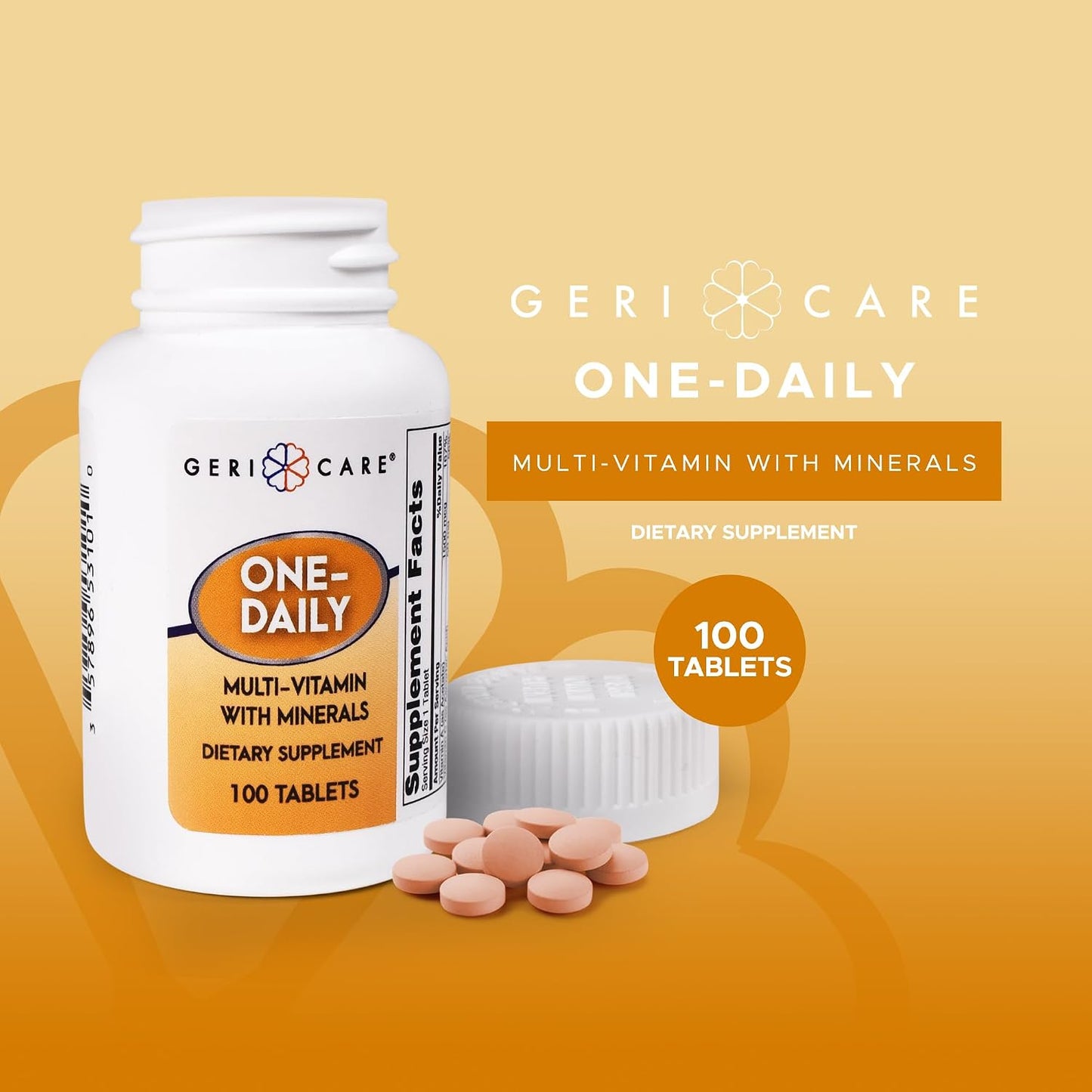 GeriCare One-Daily Multivitamins with Minerals for Men & Women (100 Tablets) - görsel 2