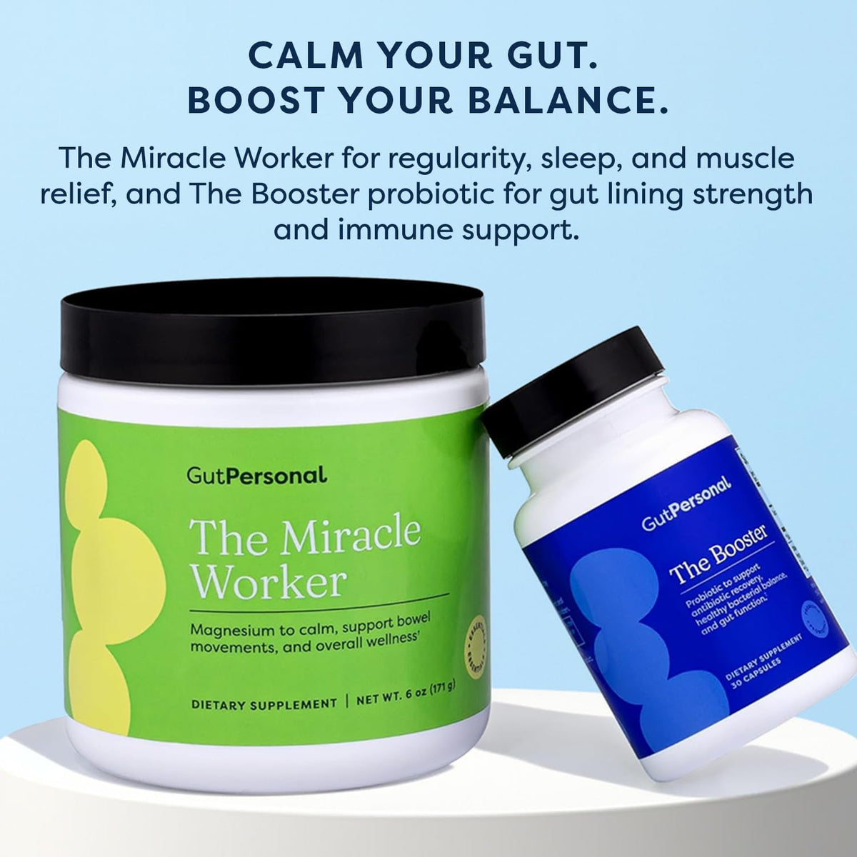 GutPersonal The Gut Fix™ Bundle: The Miracle Worker Magnesium Powder Supplement, Strawberry Flavour, 30 Servings + The Booster Targeted Probiotic, Capsule, 60 Servings - görsel 9