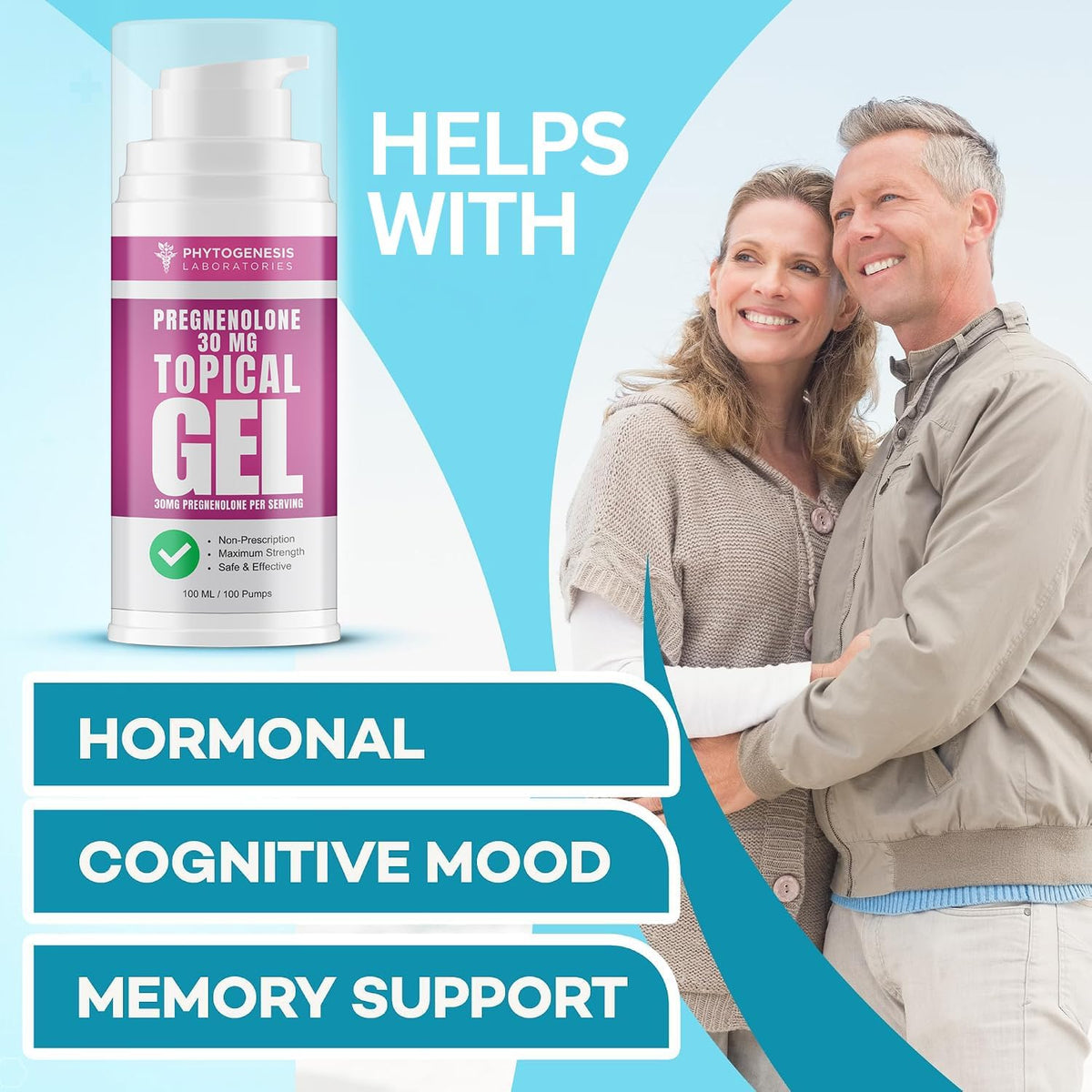 Phytogenesis Pregnenolone 30 Topical Gel (30 mg per pump) – Hormone and Mood Support - görsel 7