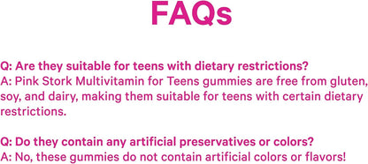 Pink Stork Biotin Multivitamin for Teens, 60 Berry Gummies