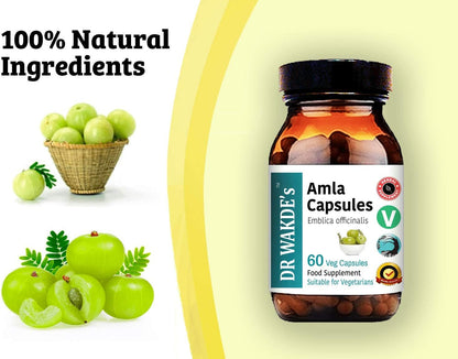 DR WAKDE'S Amla Capsules - 60 Vegan Capsules | Plant-Based Ayurvedic Supplement