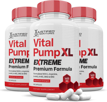 Vital Pump XL Extreme - Premium Men's Health Supplement (2 Pack, 120 Capsules)