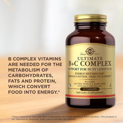 Ultimate B+C Complex Stress Formula 90 Tablets by Solgar