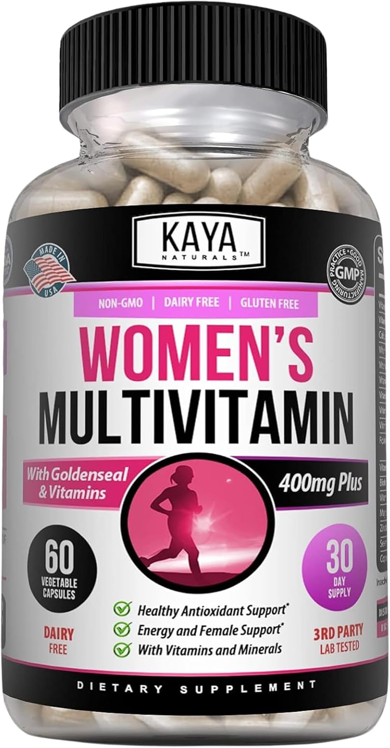 Kaya Naturals Women's Multivitamin – Overall Health, Antioxidant & Immune Support with Vitamins A, C, D, E, Biotin, Folic Acid & Multi-Mineral - görsel 1