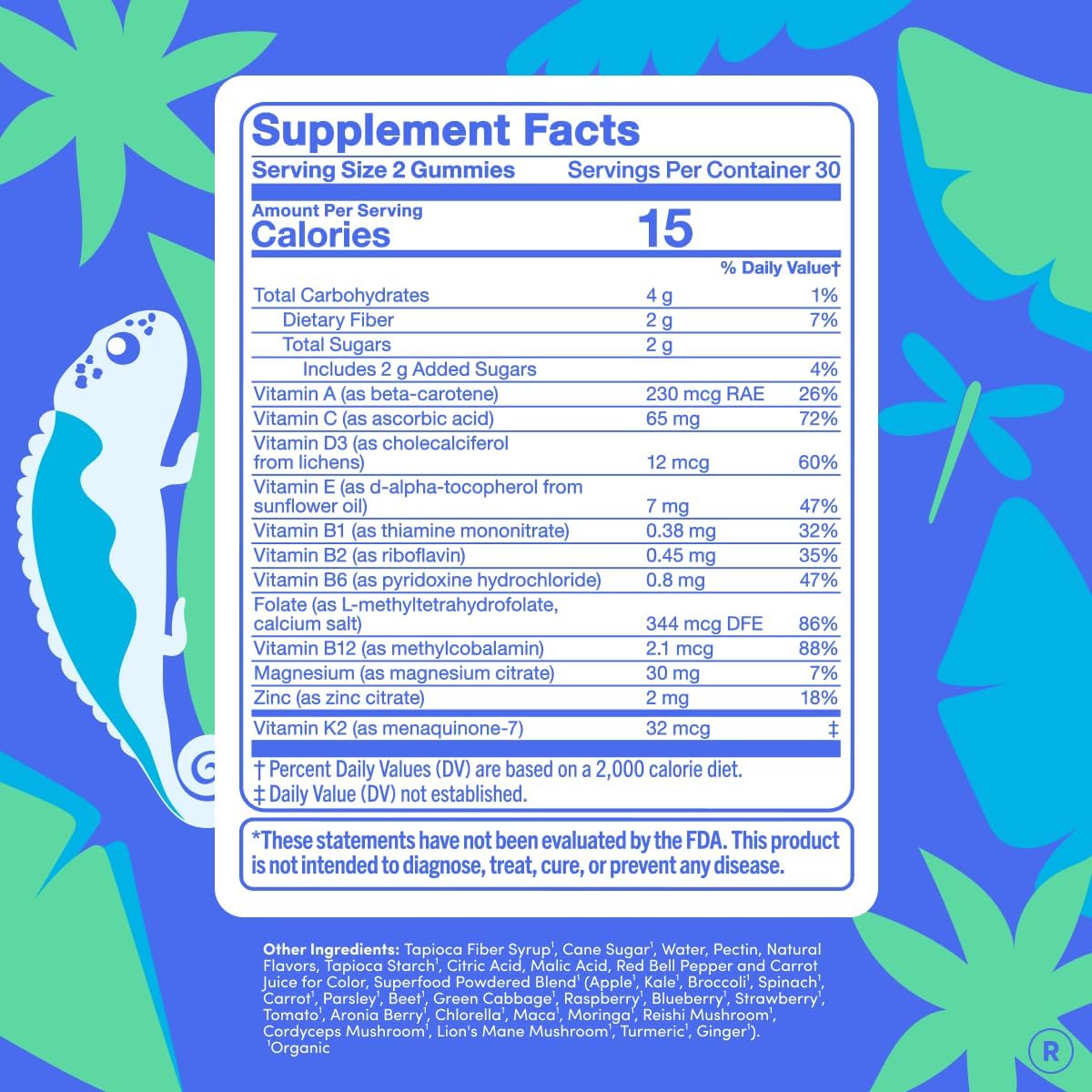 FIRST DAY Vitamins for Teens - Teen Multivitamin Gummies, Organic Fruit & Vegetable Blend, 30-Day Supply - görsel 3