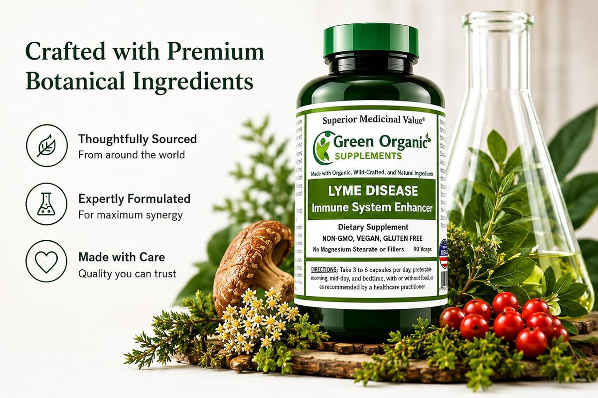 Green Organic Supplements Lyme Disease Immune System Support - görsel 8