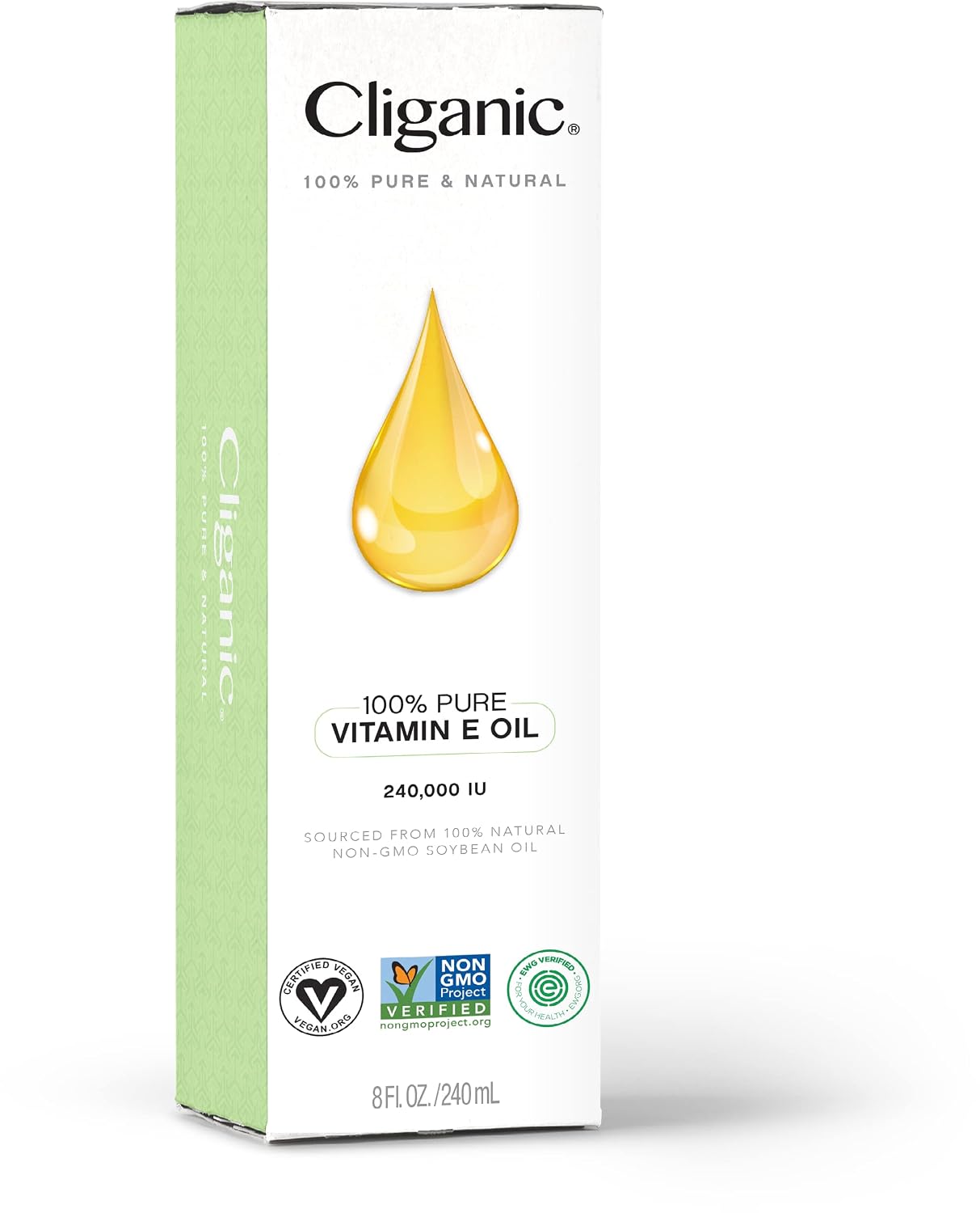 Cliganic Pure Vitamin E Oil for Skin, Scars, Hair & Face - 240,000 IU (240 ml) - görsel 2