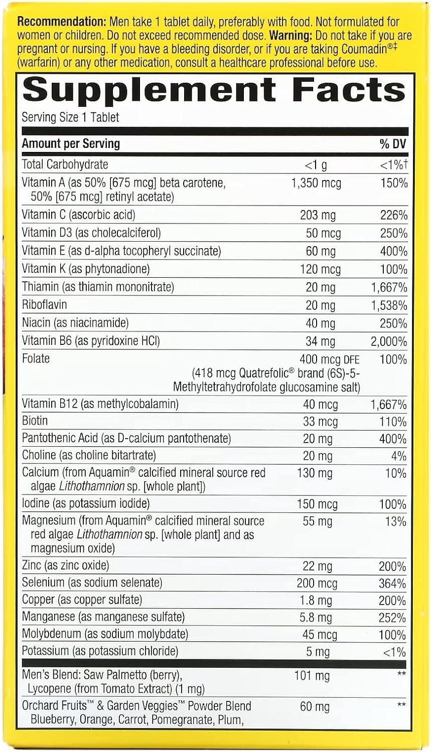 Nature's Way Alive Once Daily Men's Ultra Potency Tablets - 120 Tablets - görsel 2