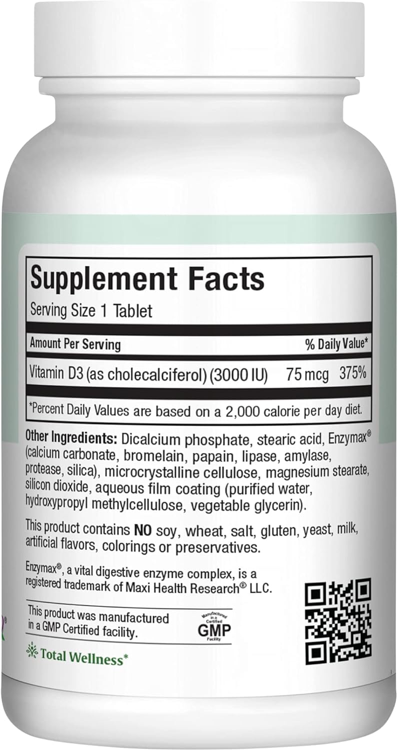 Maxi Health Vitamin D3 3000 IU – 180 Tablets - görsel 6