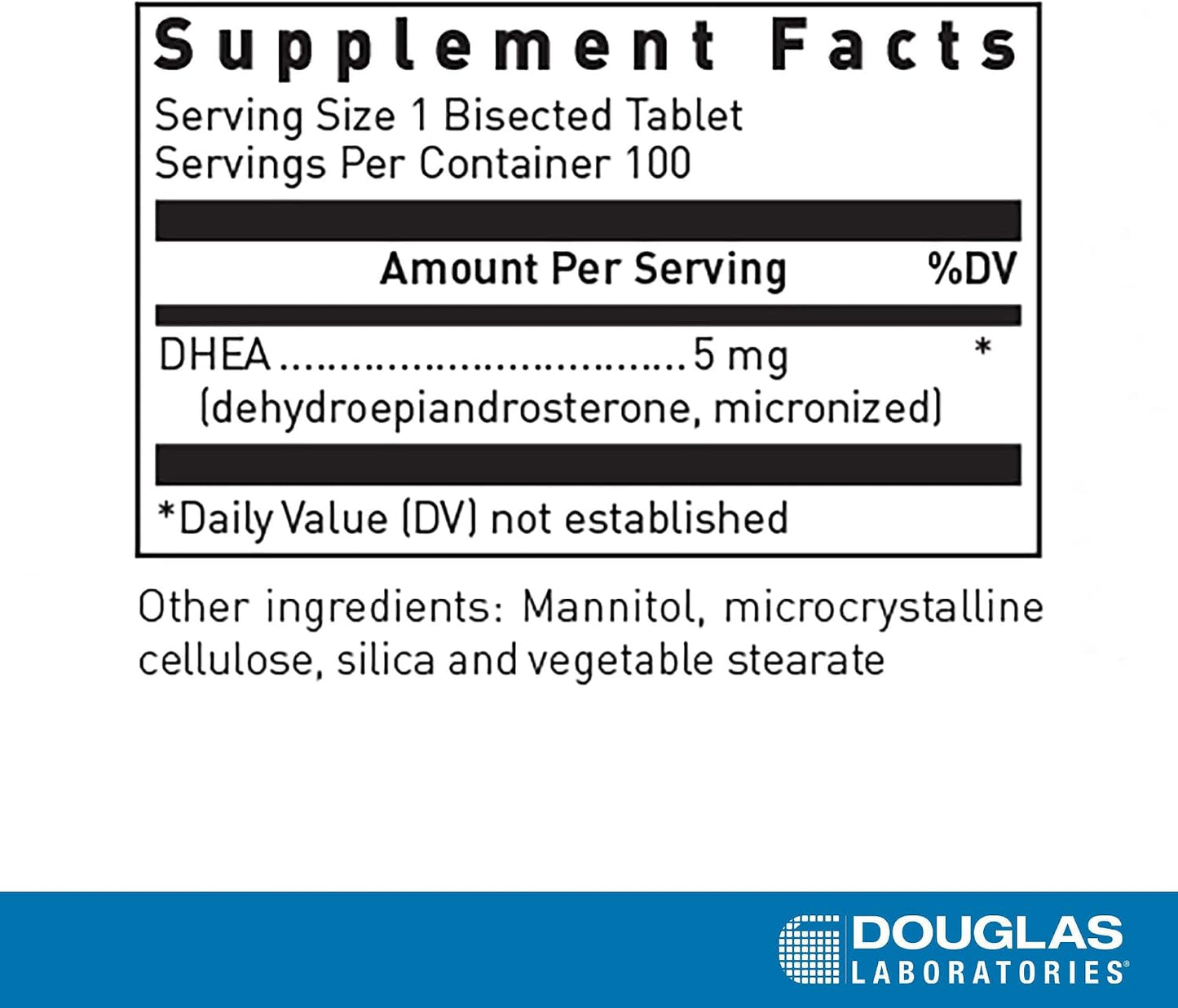 Douglas Laboratories DHEA 5 mg Orodispersible Tablets – Non-GM – 100 Tablets - görsel 2
