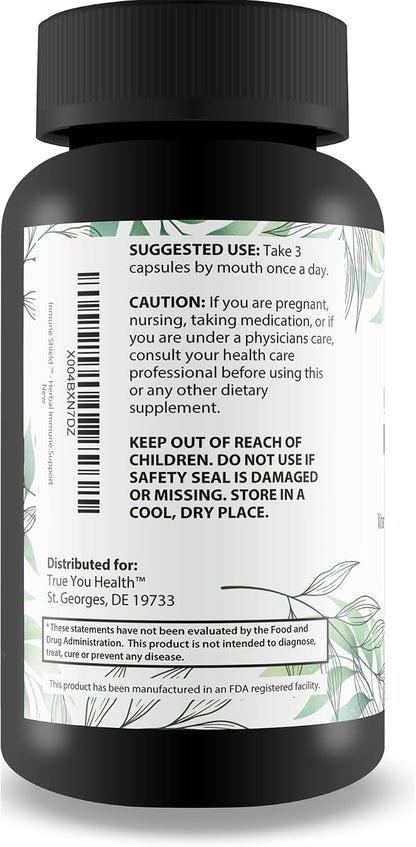 Pro Trilogy Immune Shield - Immune Support Capsules with Vitamin C, D, Zinc & Herbal Extracts