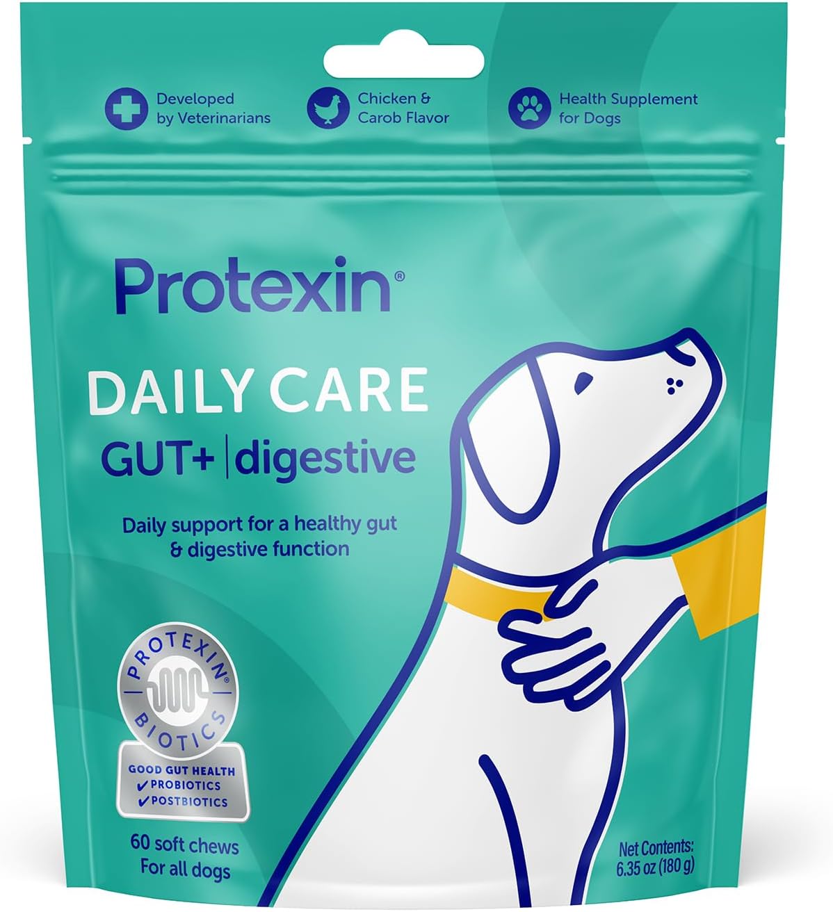 Protexin Daily Care Gut+ Wellness Dog Chews, Duck and Carrot Flavour, 60 Count - görsel 10