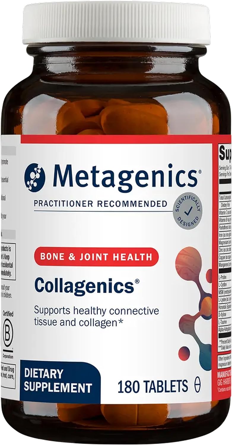 Metagenics Collagenics - Collagen-Building Nutrients for Joint, Skin & Connective Tissue Support* - with L-Proline, L-Lysine, Vitamin C, Manganese & Zinc* - Non-GM, Gluten-Free - görsel 1