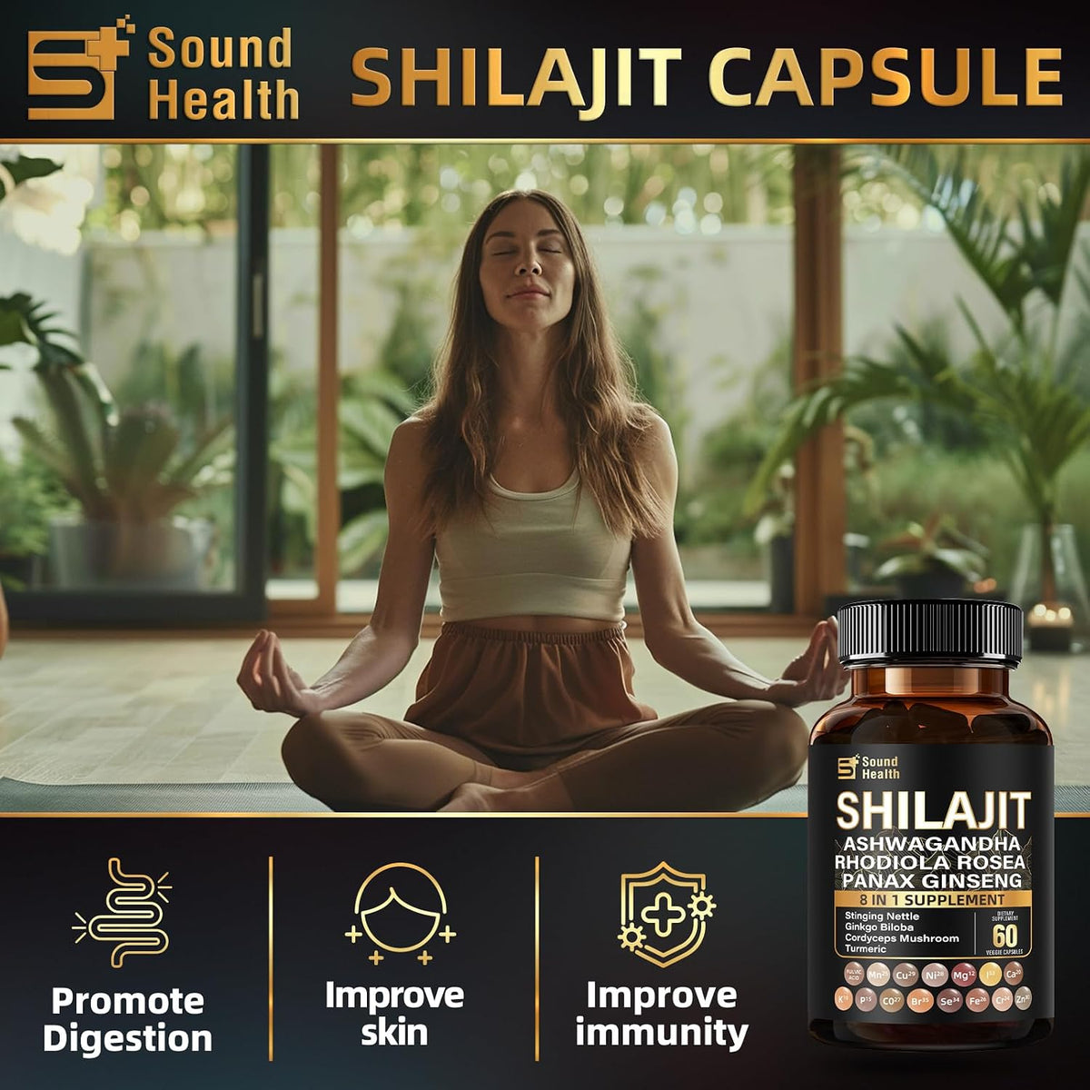 Irish Sea Moss & Shilajit Bundle – Natural Energy, Sleep Support & Hair Growth Supplement - görsel 2