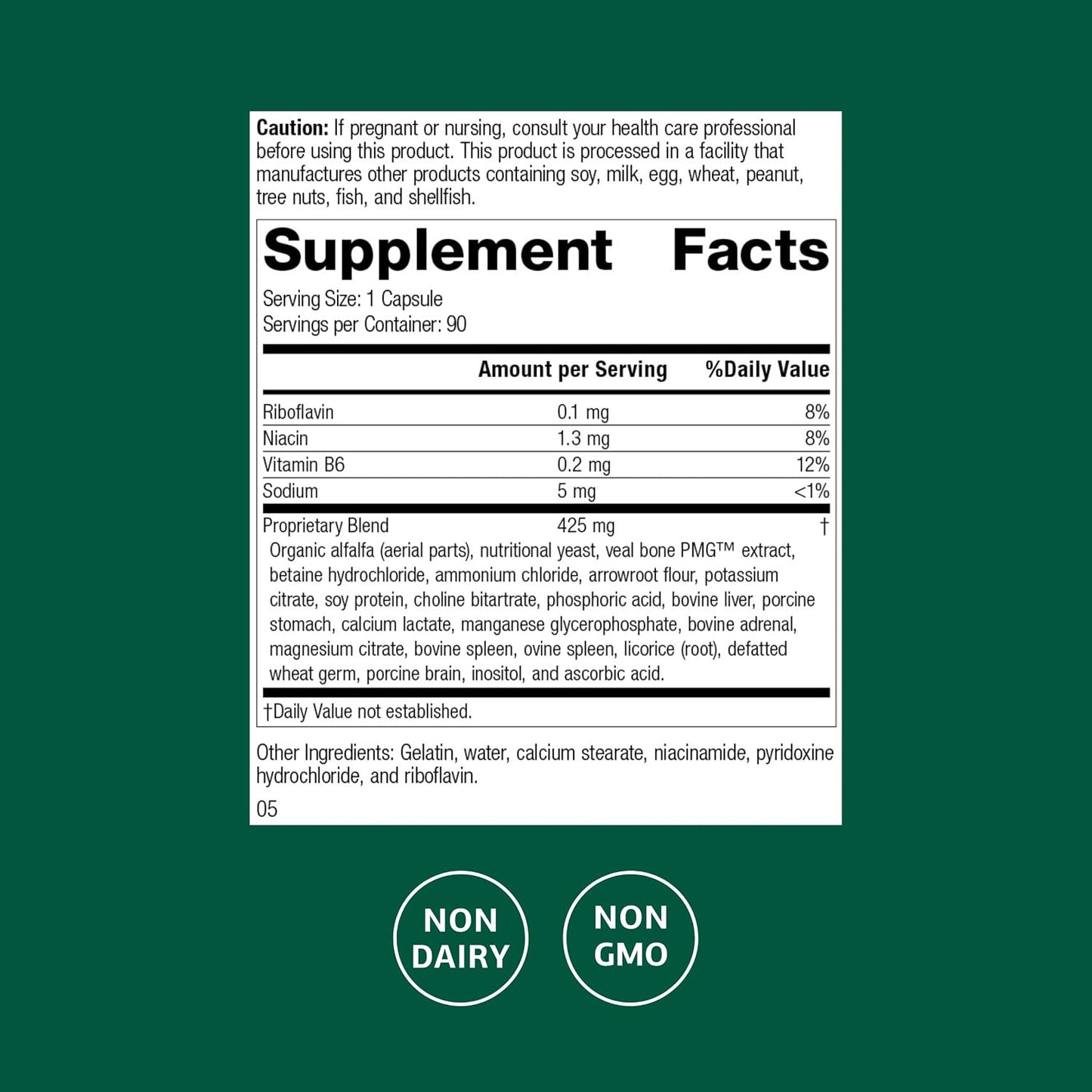 Standard Process Ostarplex - Connective Tissue & Liver Health Supplement with Vitamin B6 - 90 Capsules - görsel 2