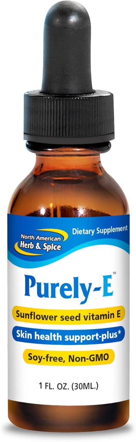 NORTH AMERICAN HERB & SPICE Purely-E Vitamin E Complex - 30 ml - Soya-Free, Non-GM - görsel 1