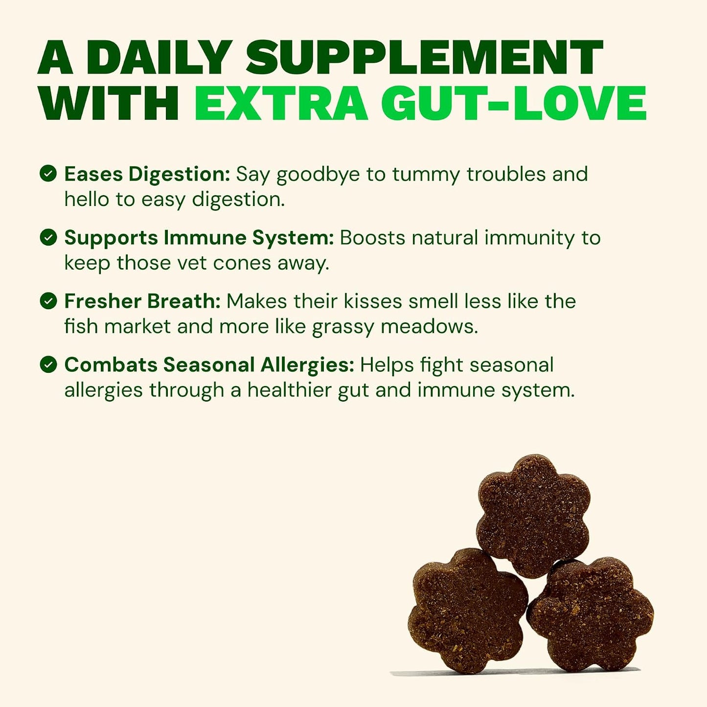Get Joy Digestion Chews - Gut Health Supplement for Dogs with Prebiotics, Probiotics & Postbiotics, 90 Soft Chews - görsel 2