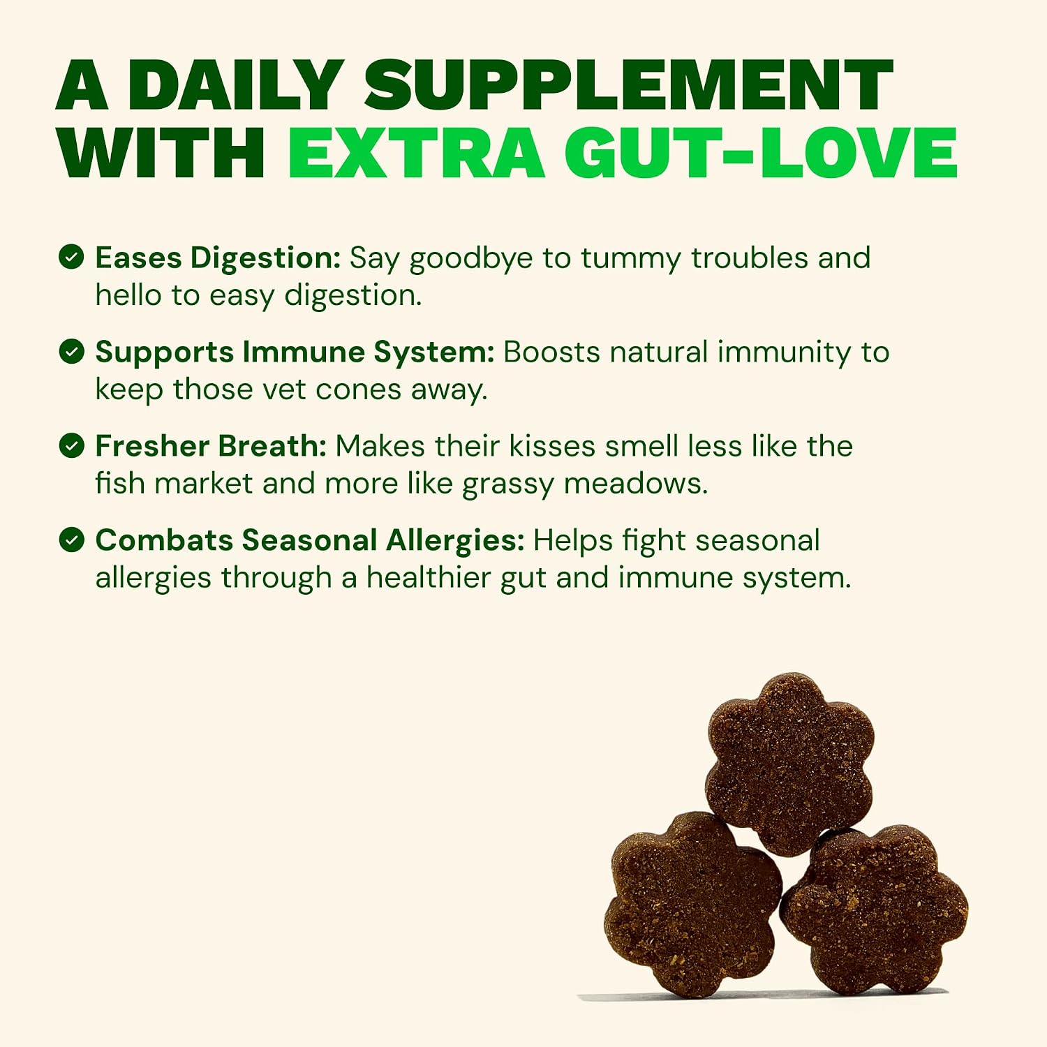 Get Joy Digestion Chews - Gut Health Supplement for Dogs with Prebiotics, Probiotics & Postbiotics, 90 Soft Chews - görsel 2