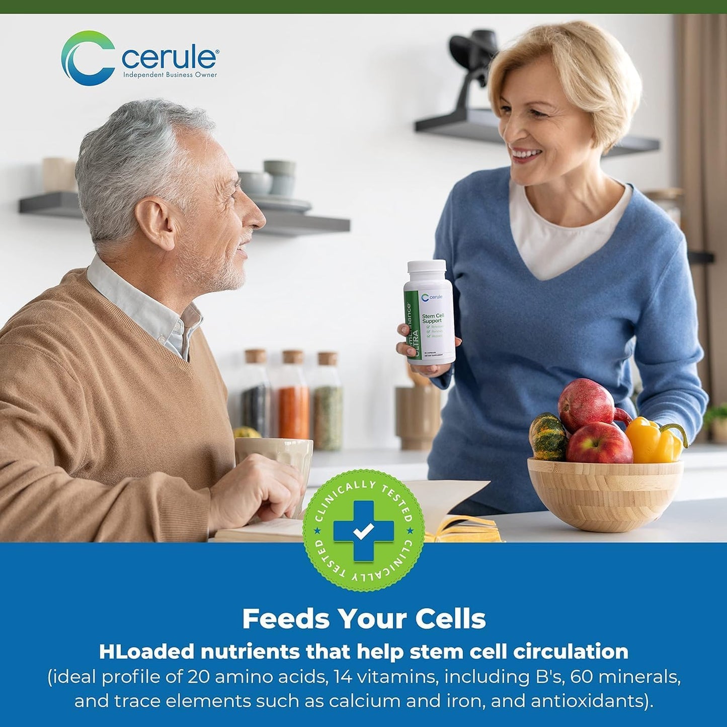 Cerule StemEnhance Ultra 2 Pack – Natural Stem Cell Support for Cellular Renewal, Immune Function, Energy & Recovery – 120 Capsules - görsel 5