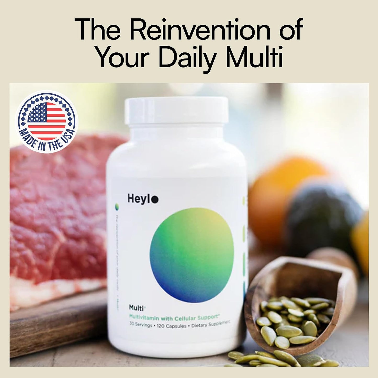 Heylo Multi+ Advanced Multivitamin Supplement – 120 Capsules - görsel 9