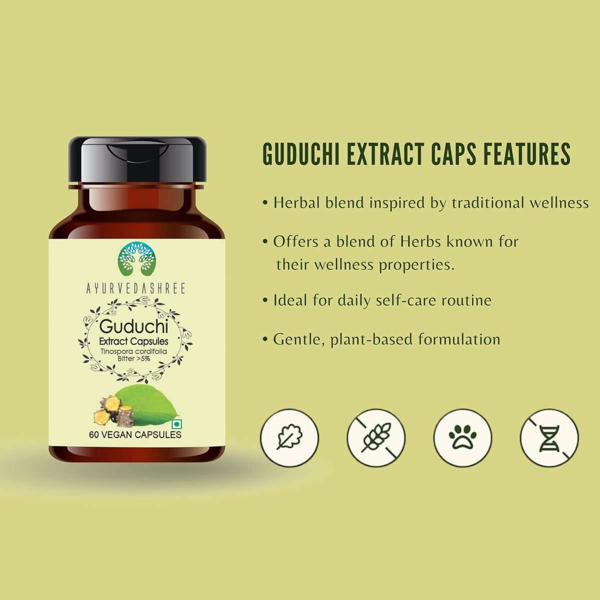 Guduchi Extract 500mg - 60 Vegetarian Capsules - görsel 4
