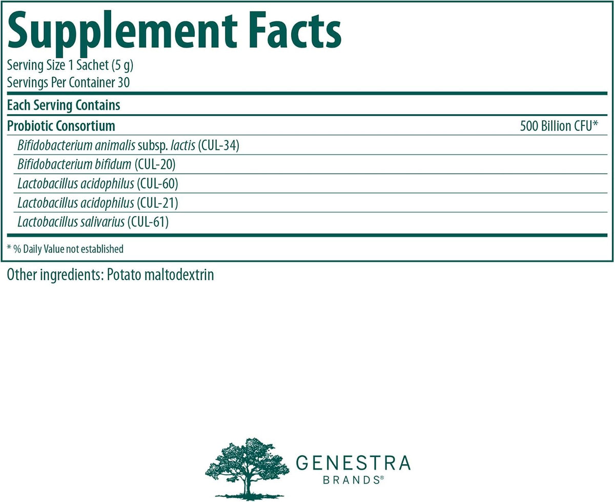 Genestra Brands HMF Intensive 500 - High Strength Probiotic Food Supplement, 30 Sachets - görsel 2
