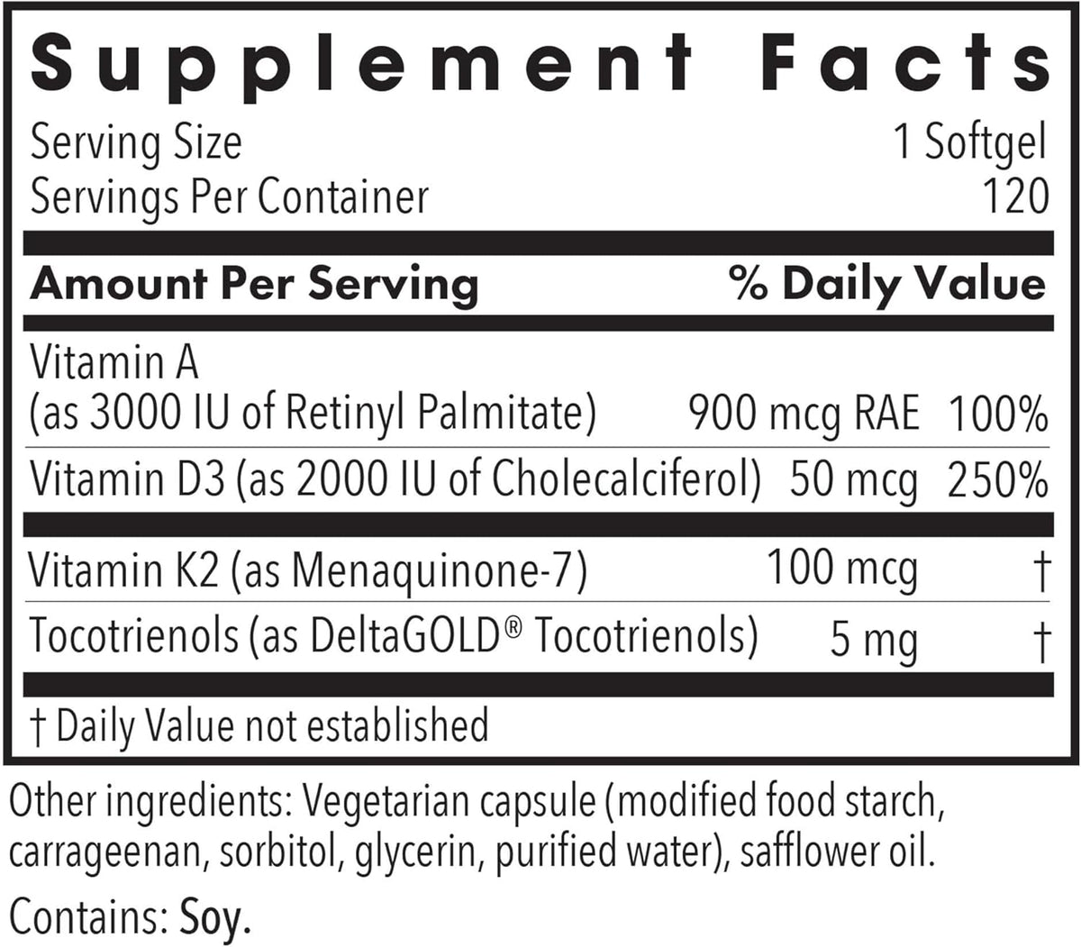 Allergy Research Group Vit D3 Complete - 120 Veggie Soft gel capsules - görsel 3