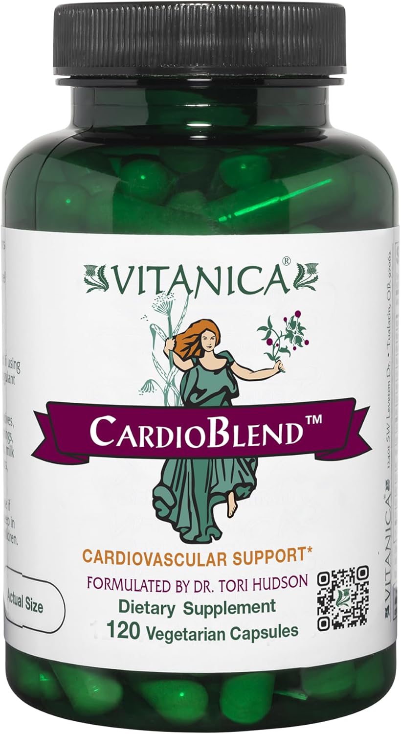 Vitanica CardioBlend – Cardiovascular Support, Vegan, 120 Capsules - görsel 1