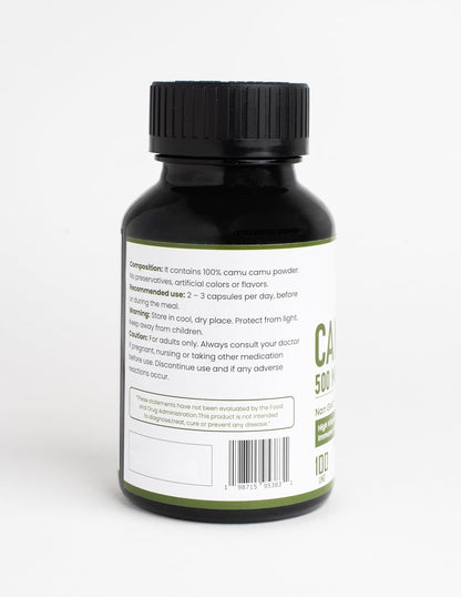 Camu Camu Capsules 500 mg, High in Vitamin C