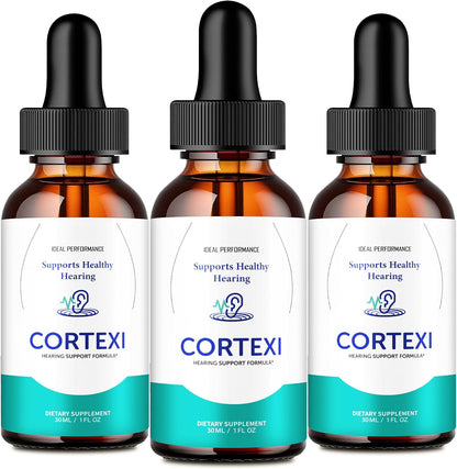 IDEAL PERFORMANCE Cortexi Drops - Ear Health Food Supplement Liquid Drops, 3 Pack