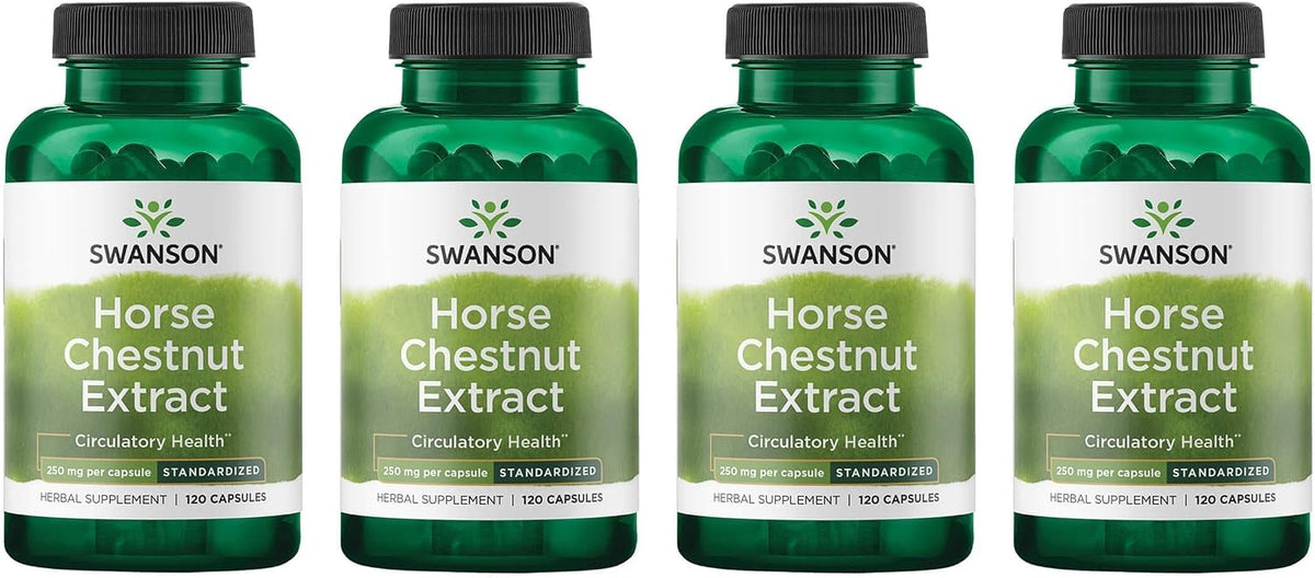 Swanson Horse Chestnut 22% Aescin (Standardised) 250 mg, 120 Capsules (4-Pack) - görsel 1