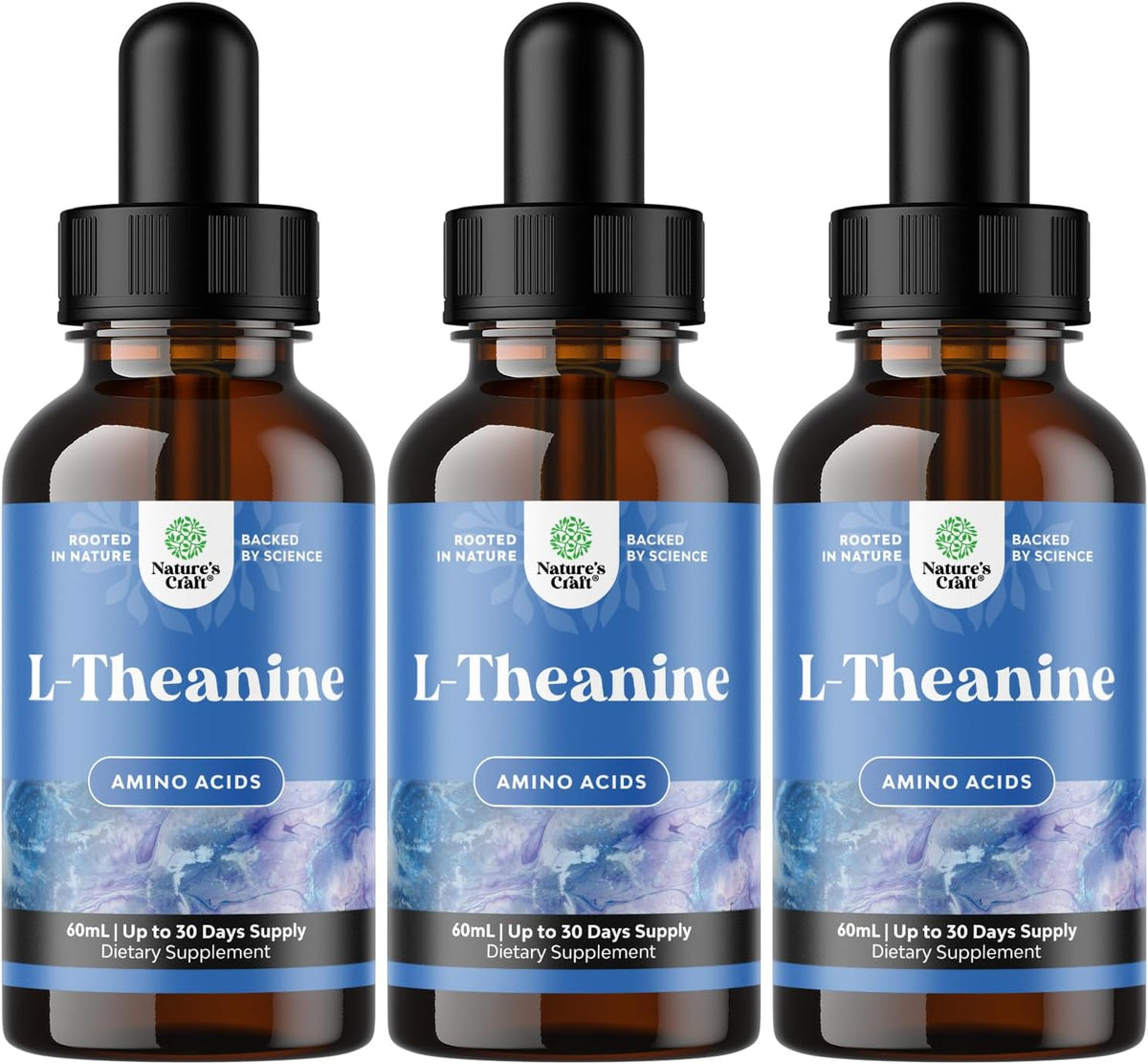 Natures Craft L-Theanine Liquid Drops - 200mg with Chamomile, 60 ml - görsel 10