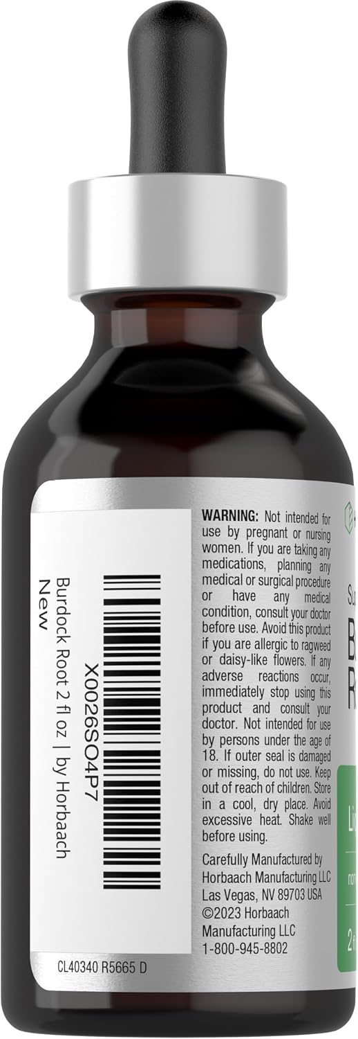 Horbäach Burdock Root Tincture | Super Concentrated Herbal Extract | 2 fl oz - görsel 3