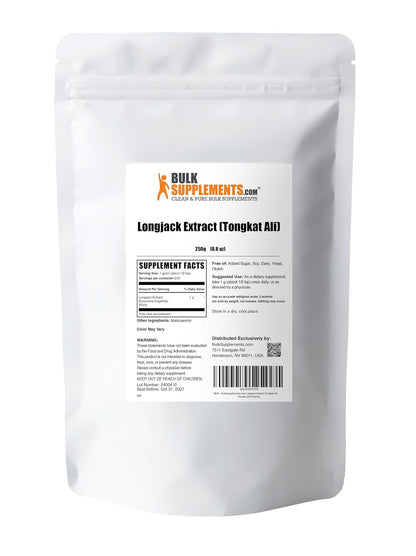 BulkSupplements.com Longjack Extract Powder - Tongkat Ali Extract, Gluten-free, 1g per Serving, 250g (8.8 oz)