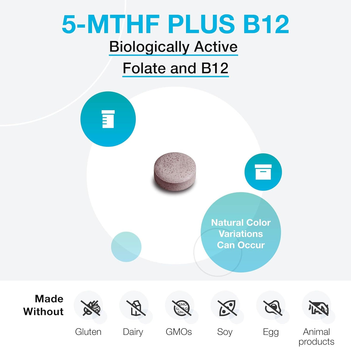XYMOGEN 5-MTHF Plus B12 - Biologically Active Folate & Methyl B12 Supplement - for Methylation & Nervous System Support - Gluten-Free - Cherry Flavour - 30 Quick-Dissolve Tablets - görsel 3