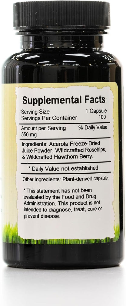 Wholistic Botanicals Herbal C Capsule - Vitamin C Supplement 100 Capsules