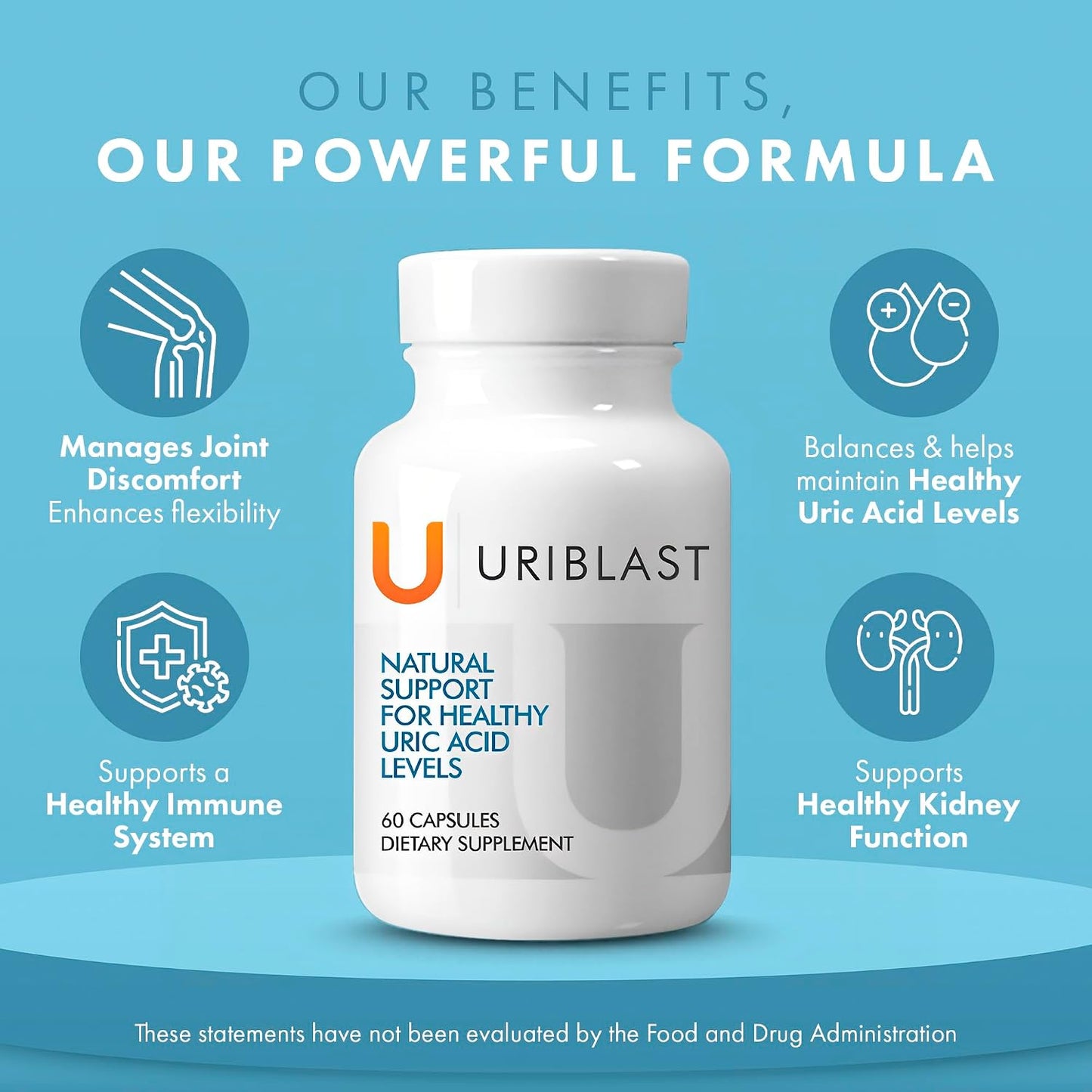 Natural Uric Acid Supplement with Turmeric, Bilberry Extract & Tart Cherry – 180-Day Supply - görsel 3