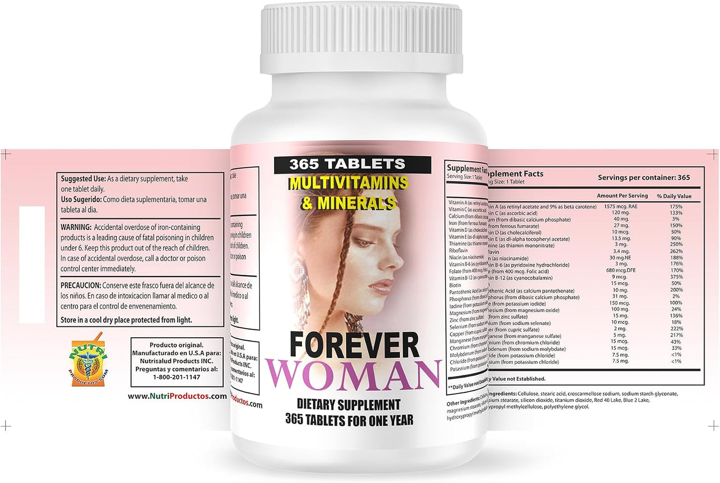 Nutrisalud Forever Woman Multivitamin – 365 Tablets (One Year's Supply) - görsel 2
