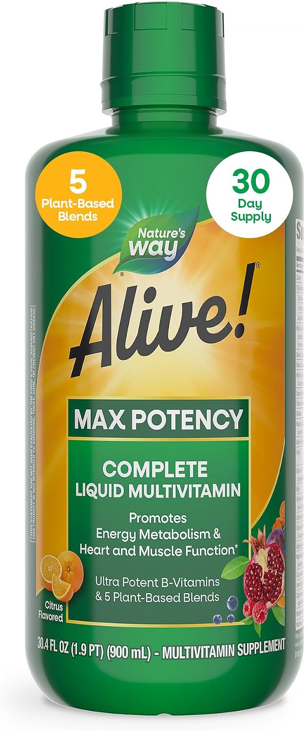 Nature's Way Alive! Max Potency Complete Liquid Multivitamin, 900 ml - görsel 1