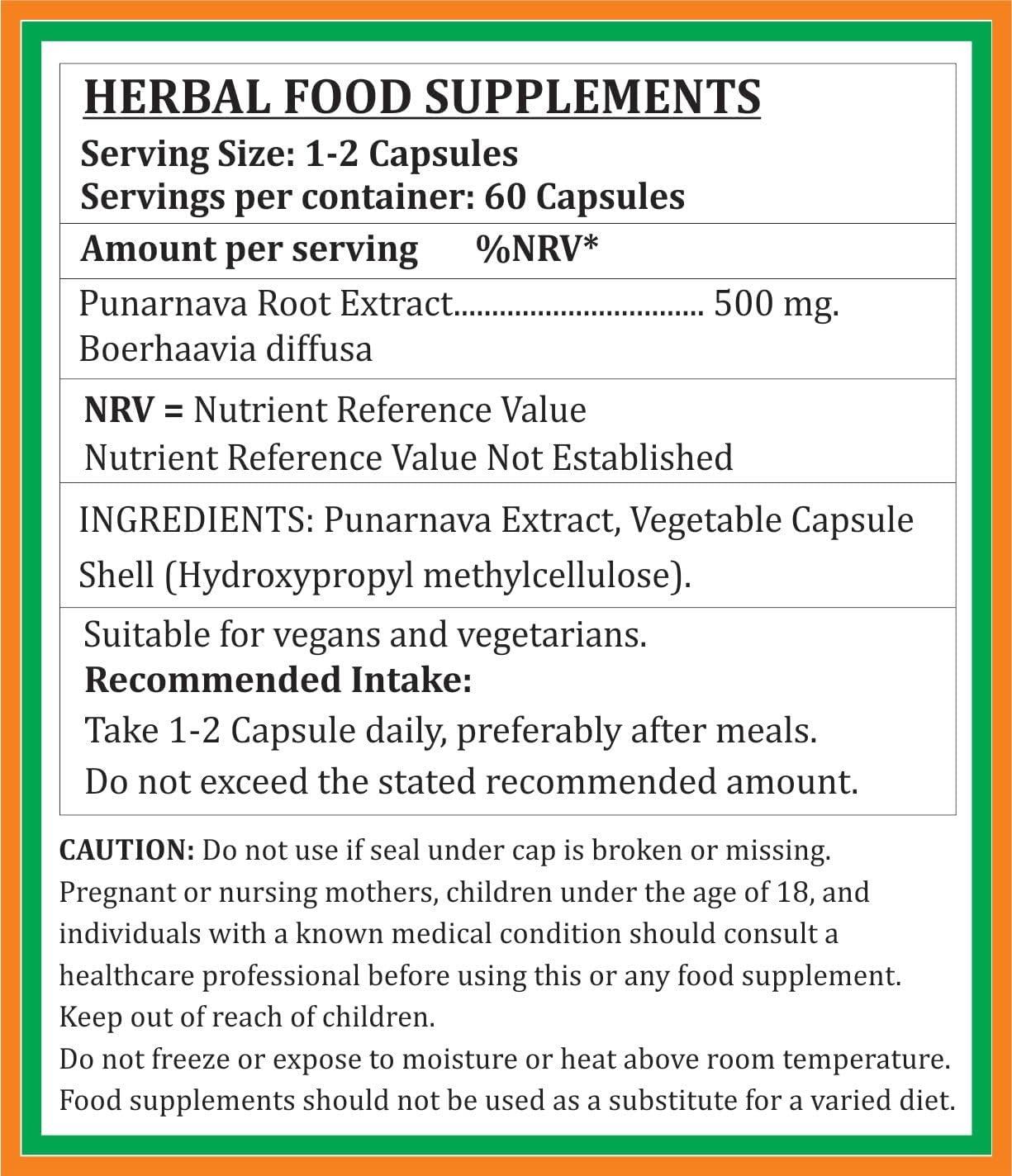 Punarnava Forte Capsule 500 mg - Ayurvedic Herbal Supplement (2 Bottles of 60 Capsules) - görsel 6
