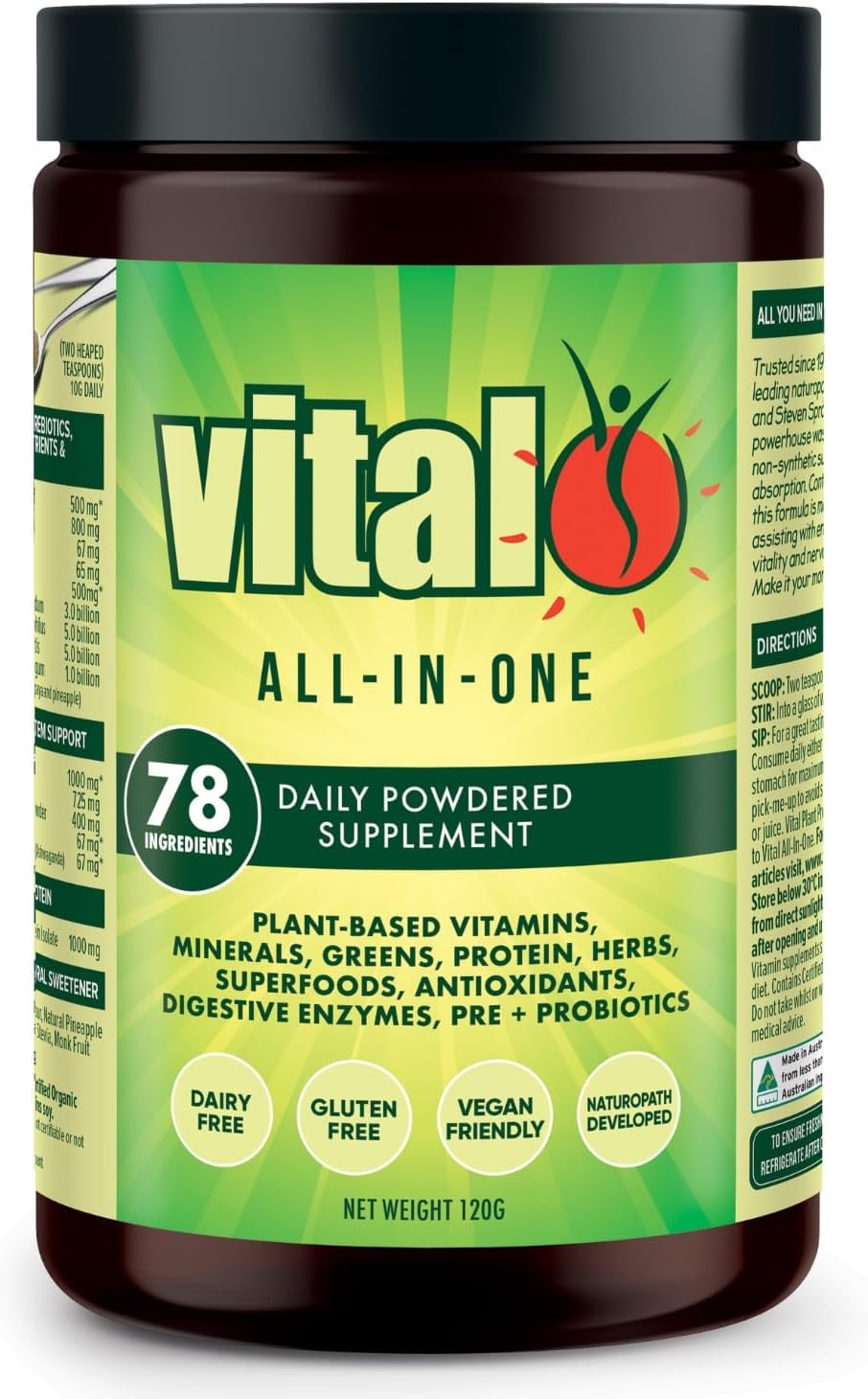 Vital All-in-One Daily Powdered Supplement - Natural Greens Superfood Powder - görsel 1