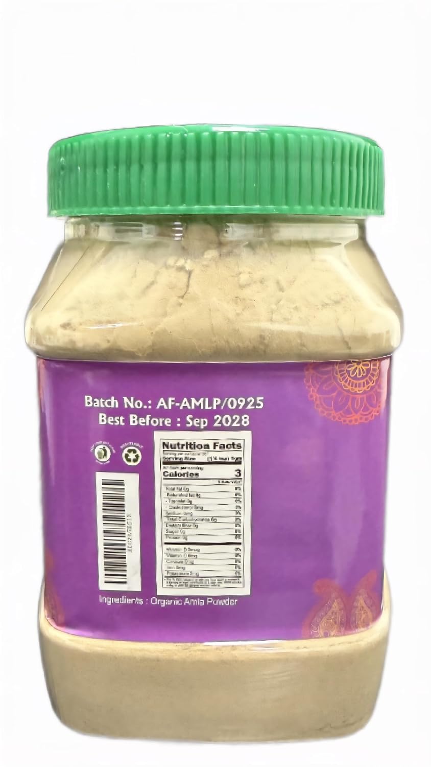 Jiva Organics Organic Amla Powder 567g - Pure, Non-GMO, Gluten-free, Raw Amalaki Powder from India - görsel 4