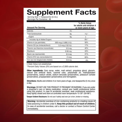 Maltaglobin Vitamin B12 Food Supplement – Haemoglobin Support, Liquid B12 for Energy, 240 ml