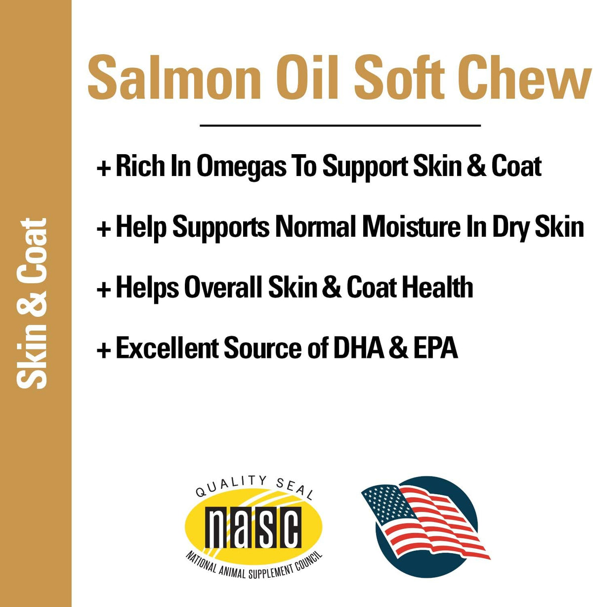 Vet Classics Salmon Oil Pet Supplement for Healthy Skin and Glossy Coats – Soft Chews for Dogs and Cats (90 Count) - görsel 4