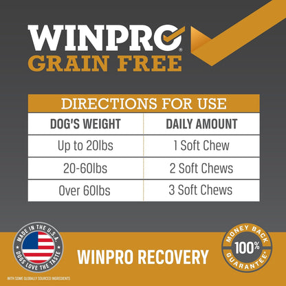 WINPRO Recovery Soft Chews for Dogs, Plasma-Powered Support for Healthy Inflammatory Response and Joint & Muscle Health, 60 Chews