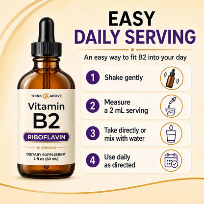 Think Above Vitamin B2 (Riboflavin) Liquid Drops - 60 ml